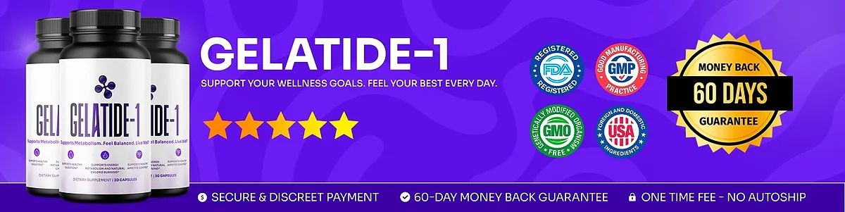 Gelatide-1 quality seals and 60-day money-back guarantee